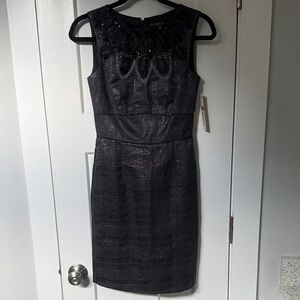ANTONIO MELANI Black Textured Mini Dress